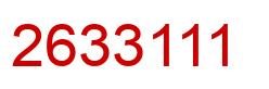 Número 2633111 imagen rojo