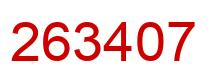 Número 263407 imagen rojo