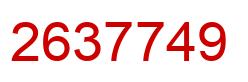 Number 2637749 red image