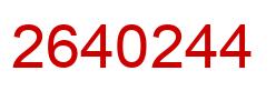 Number 2640244 red image