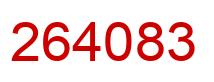 Número 264083 imagen rojo