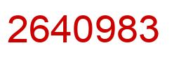 Number 2640983 red image