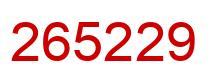 Número 265229 imagen rojo