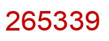 Número 265339 imagen rojo