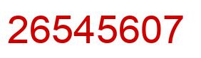 Number 26545607 red image