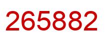Number 265882 red image