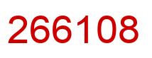 Number 266108 red image