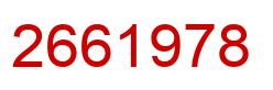Number 2661978 red image