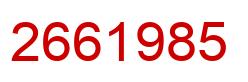 Number 2661985 red image