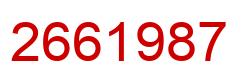 Number 2661987 red image