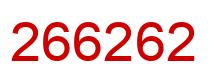 Number 266262 red image