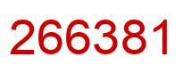 Número 266381 imagen rojo