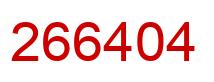 Número 266404 imagen rojo