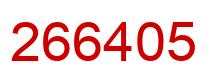 Number 266405 red image