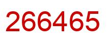Number 266465 red image