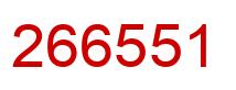 Number 266551 red image