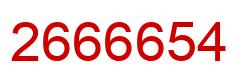 Number 2666654 red image
