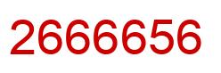 Number 2666656 red image