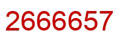 Número 2666657 imagen rojo