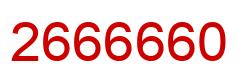 Número 2666660 imagen rojo