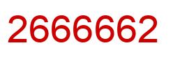 Número 2666662 imagen rojo
