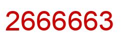 Number 2666663 red image