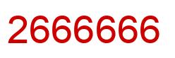 Number 2666666 red image
