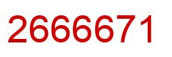 Number 2666671 red image