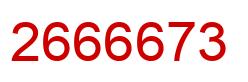 Número 2666673 imagen rojo