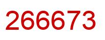Number 266673 red image