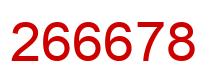 Number 266678 red image