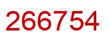 Número 266754 imagen rojo