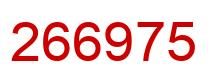 Number 266975 red image