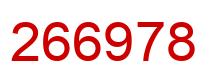 Number 266978 red image