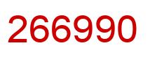Number 266990 red image