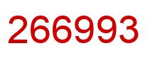 Number 266993 red image