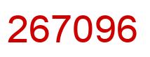 Number 267096 red image