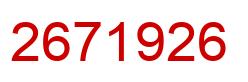Number 2671926 red image