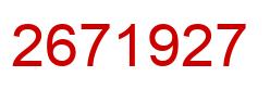 Number 2671927 red image