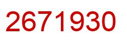 Number 2671930 red image