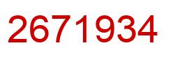 Número 2671934 imagen rojo