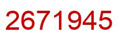 Number 2671945 red image