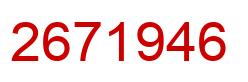 Number 2671946 red image