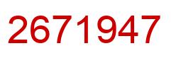 Number 2671947 red image