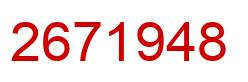 Number 2671948 red image