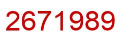 Number 2671989 red image