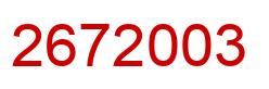 Number 2672003 red image