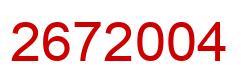 Number 2672004 red image