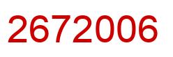Number 2672006 red image