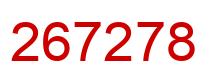 Number 267278 red image